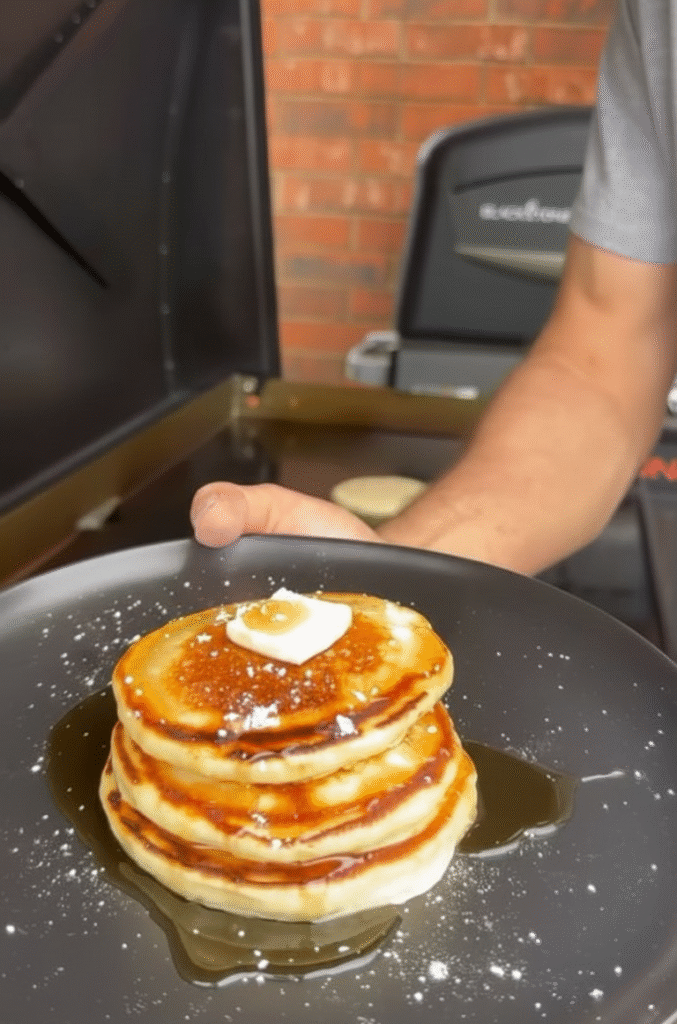 Pancakes on the griddle